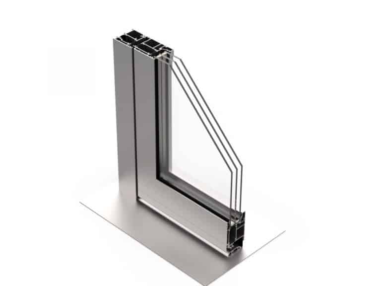 Puerta peatonal de aluminio Alugom ALG Puerta