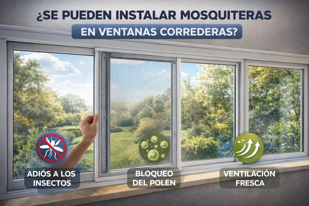 ¿Se pueden instalar mosquiteras en ventanas correderas?