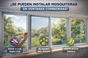 ¿Se pueden instalar mosquiteras en ventanas correderas?