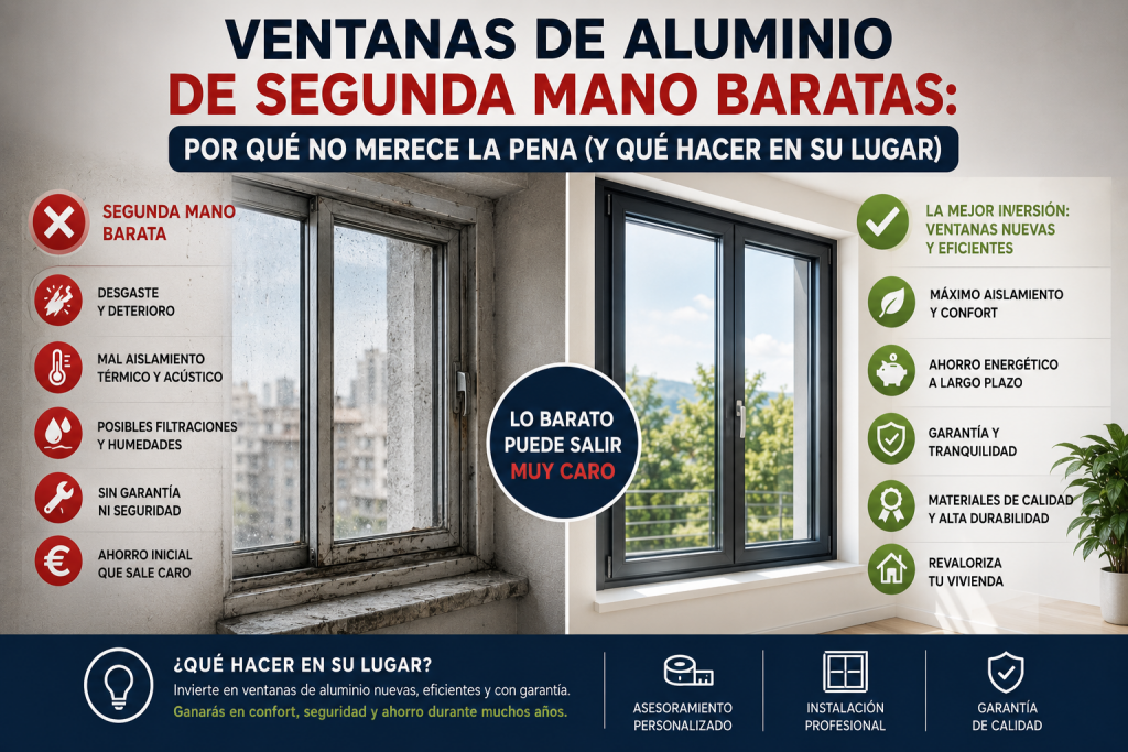Ventanas de aluminio de segunda mano baratas